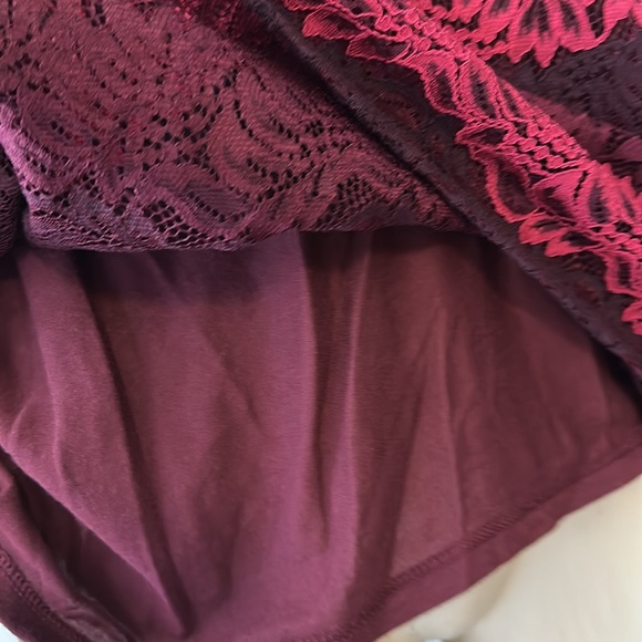 Banana Republic lace top burgundy/pink Large NWT - Picture 3 of 5